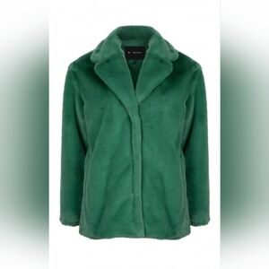 Muubaa NWT Elspeth Faux Fur Emerald Green Jacket Women’s US 8 (UK 12)